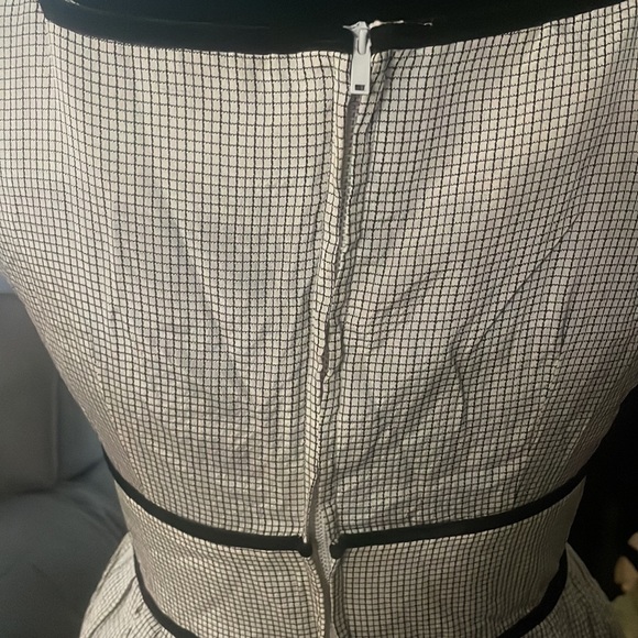 Vintage 1950s Betty Lane Striped Chiffon Dress - Picture 5 of 11